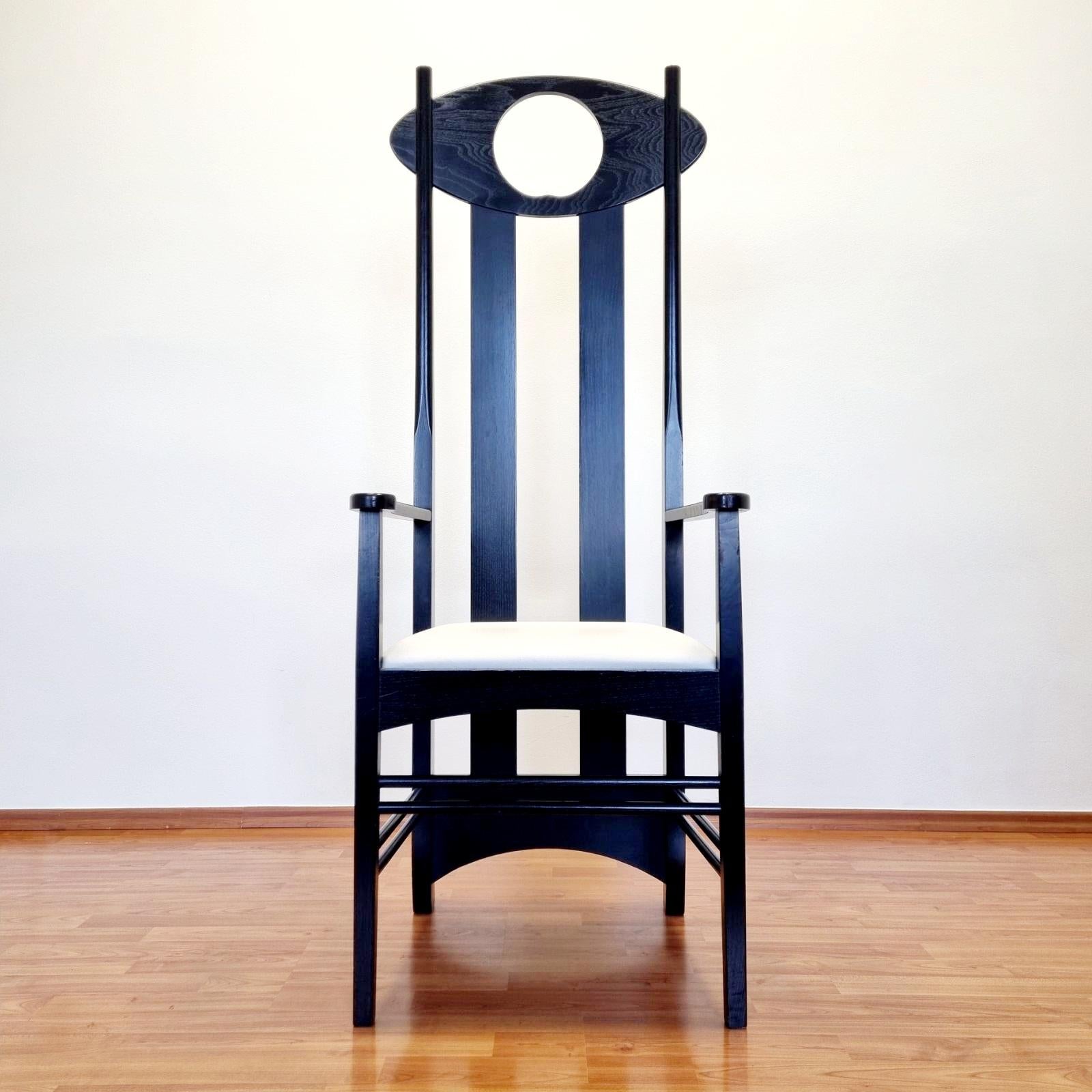 Italian Argyle Chairs, Design by Charles.R.Mackintosh, Atelier International Italy 90s For Sale