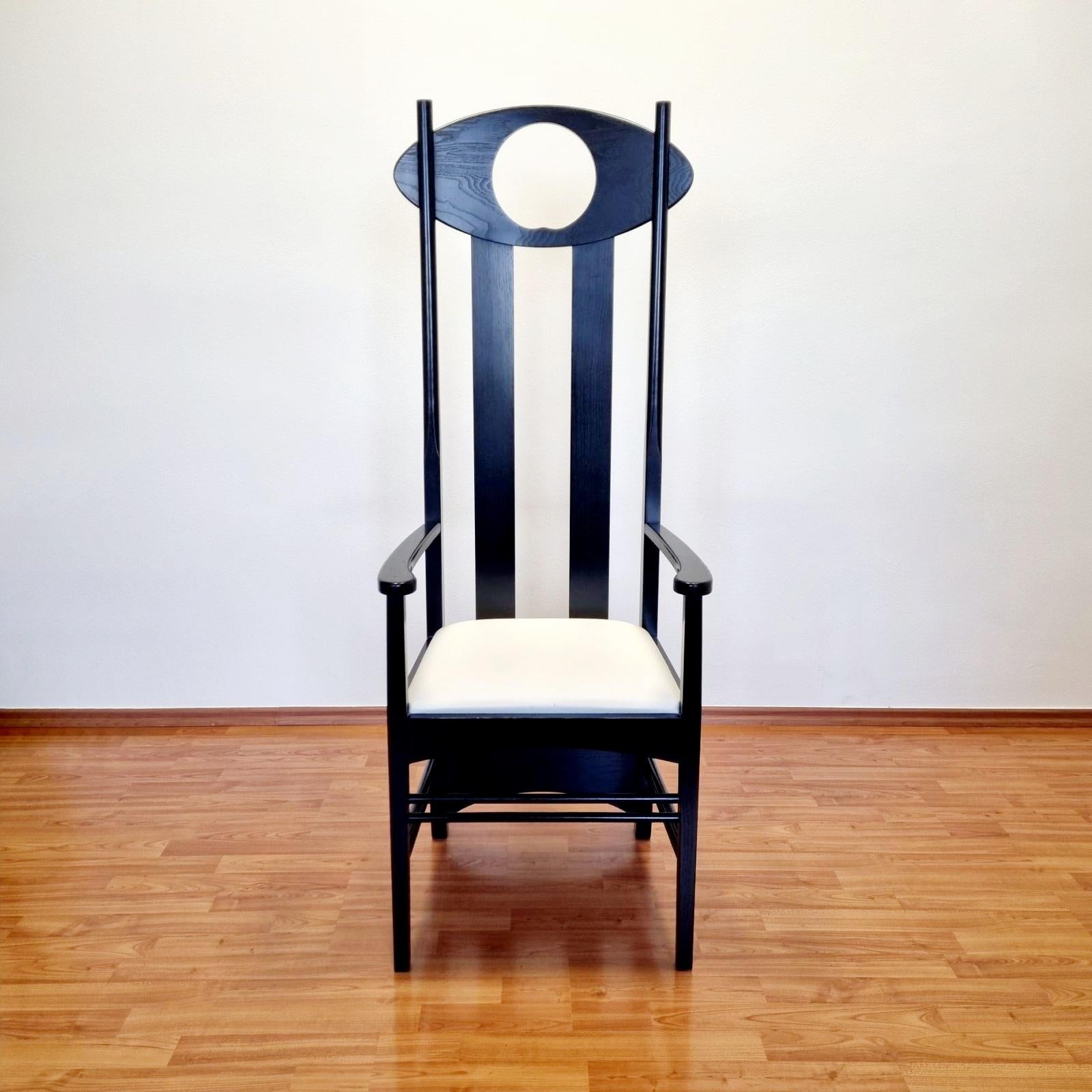 Argyle-Stühle, entworfen von Charles.R.Mackintosh, Atelier International Italy 90er Jahre (Stoff) im Angebot