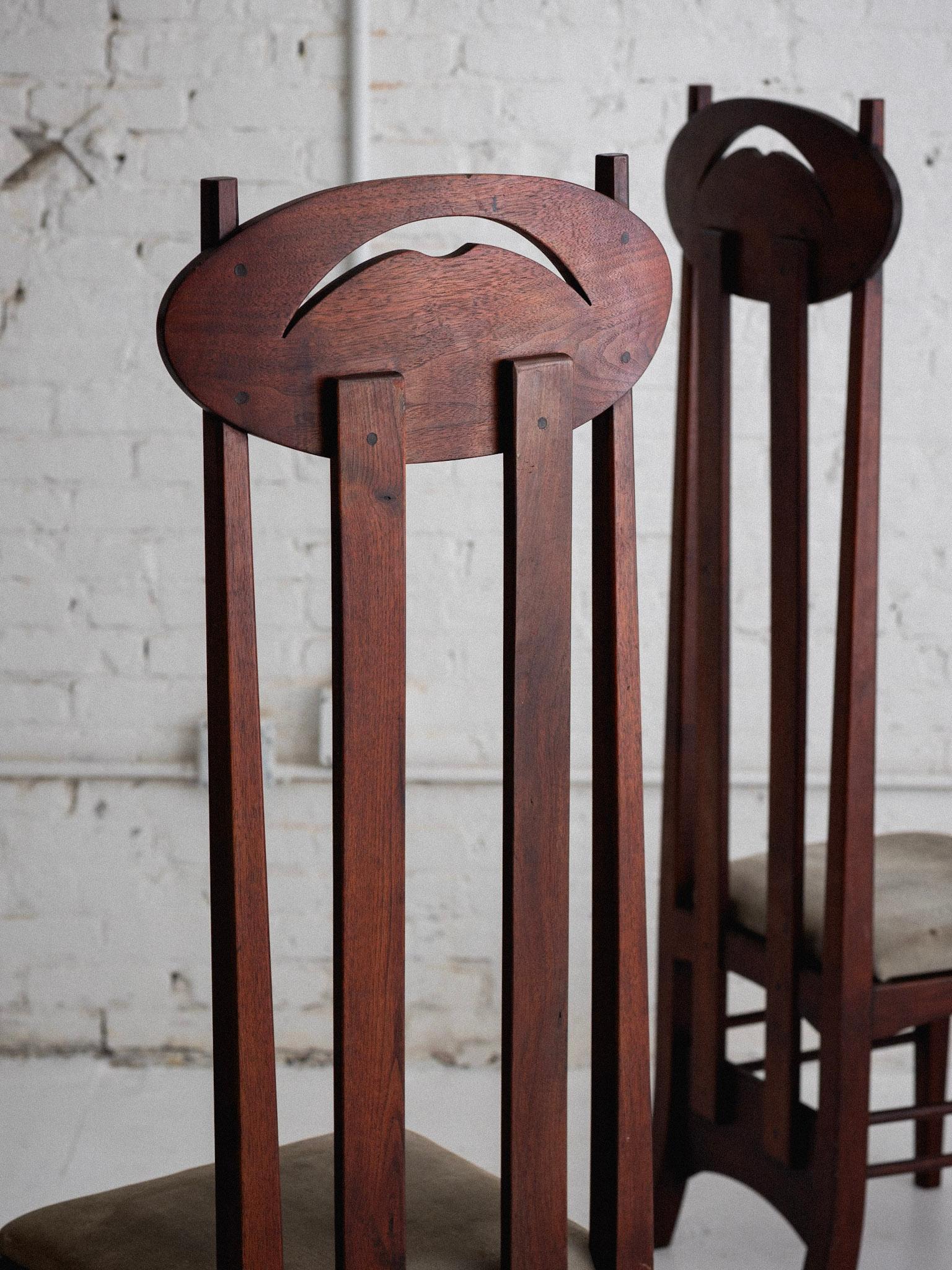 ‘Argyle' Chairs in the Style of Charles Rennie Mackintosh, a Set of 4 5