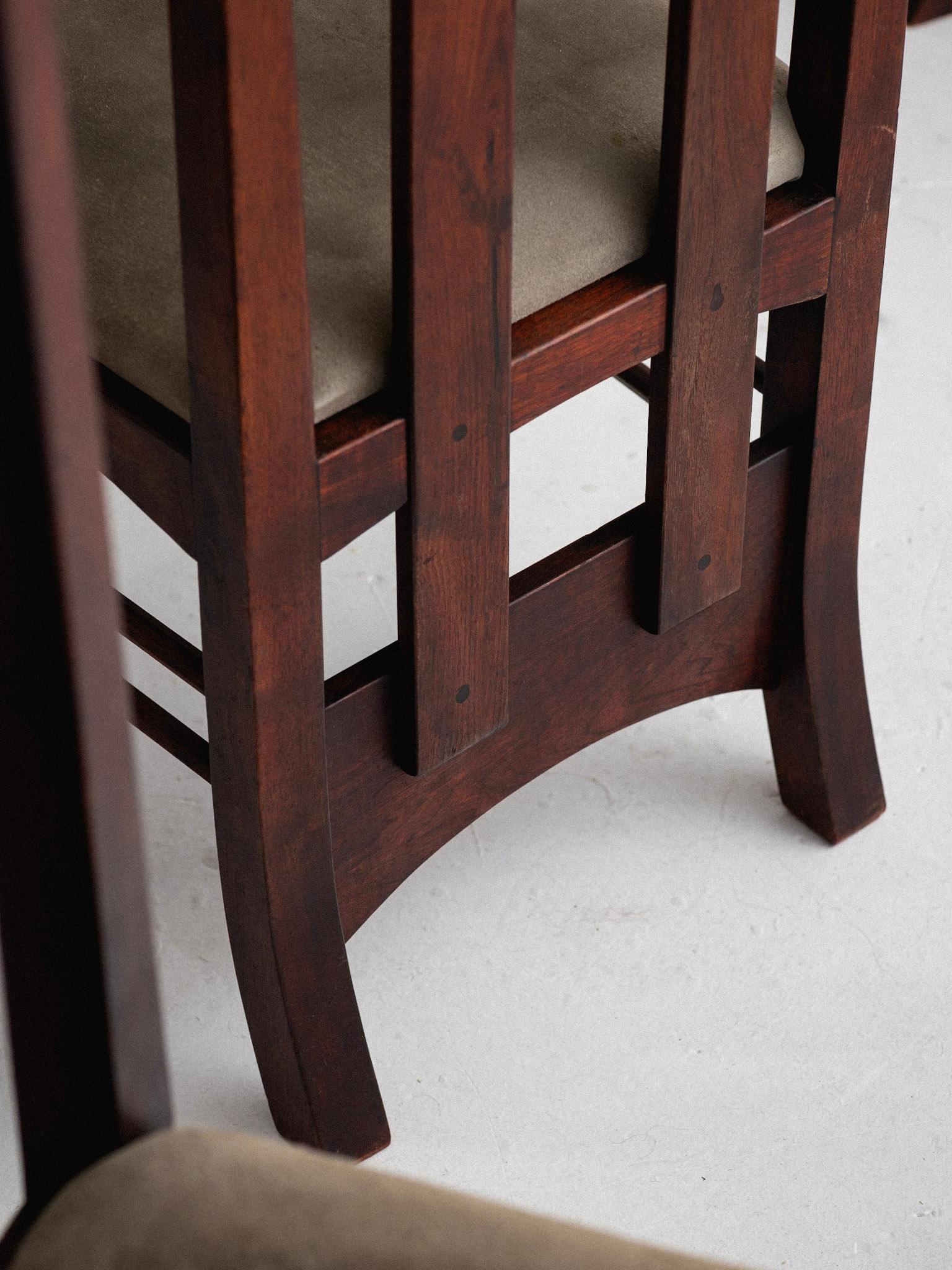 ‘Argyle' Chairs in the Style of Charles Rennie Mackintosh, a Set of 4 7