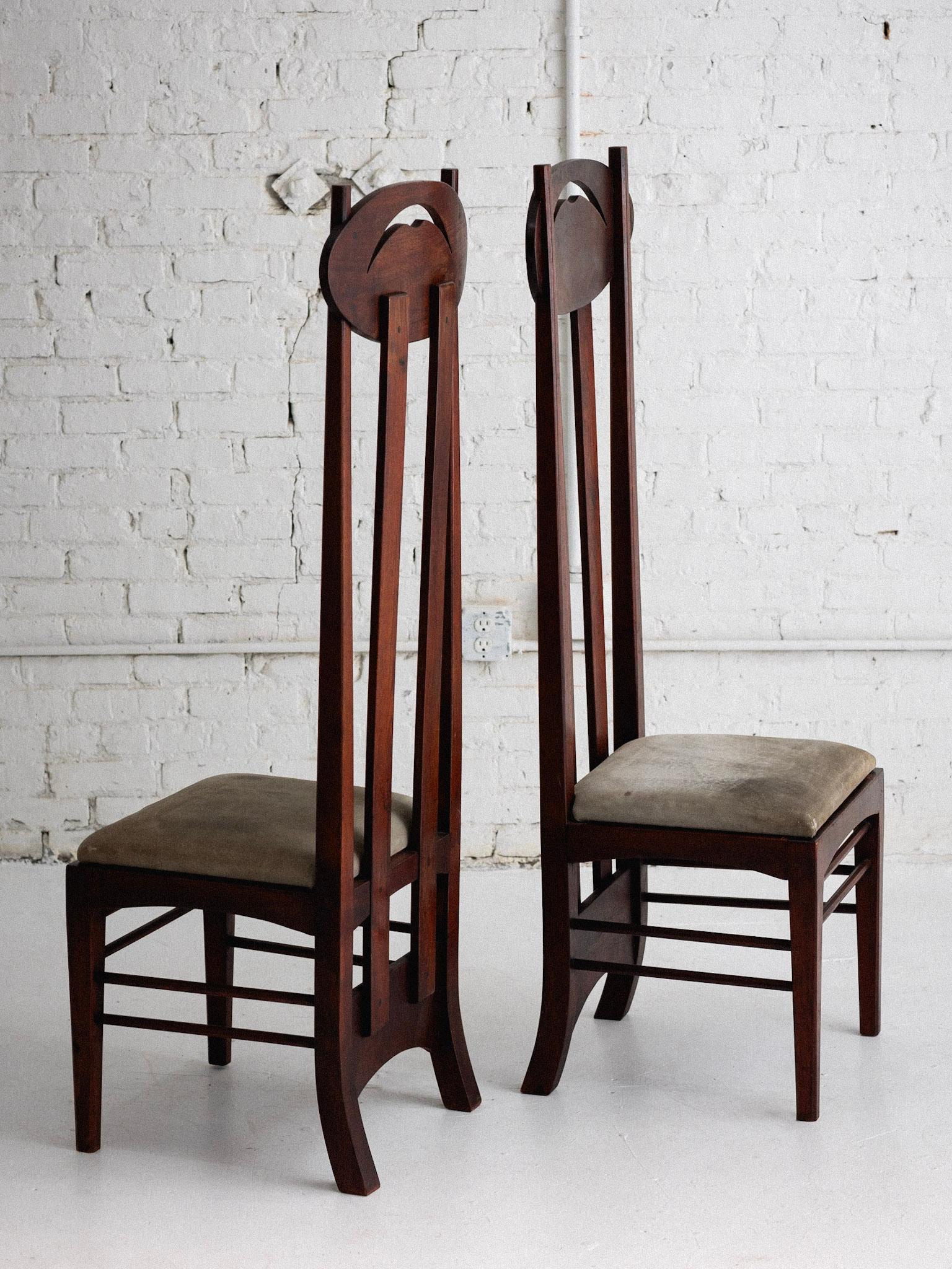 ‘Argyle' Chairs in the Style of Charles Rennie Mackintosh, a Set of 4 In Good Condition In Brooklyn, NY