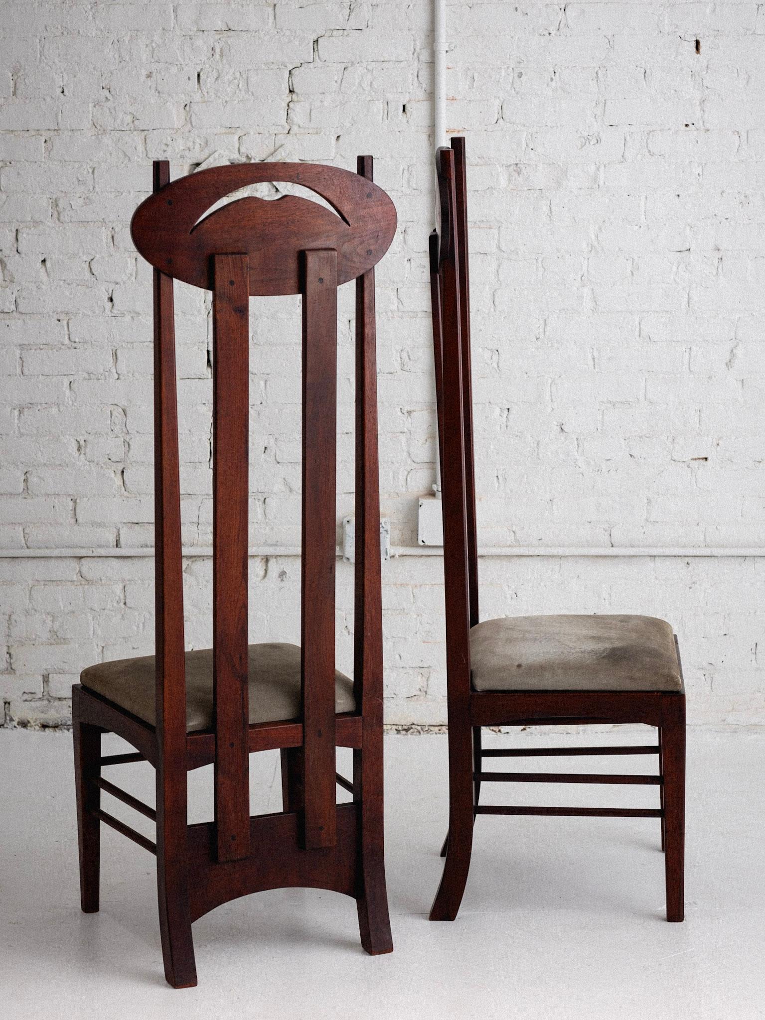 20th Century ‘Argyle' Chairs in the Style of Charles Rennie Mackintosh, a Set of 4