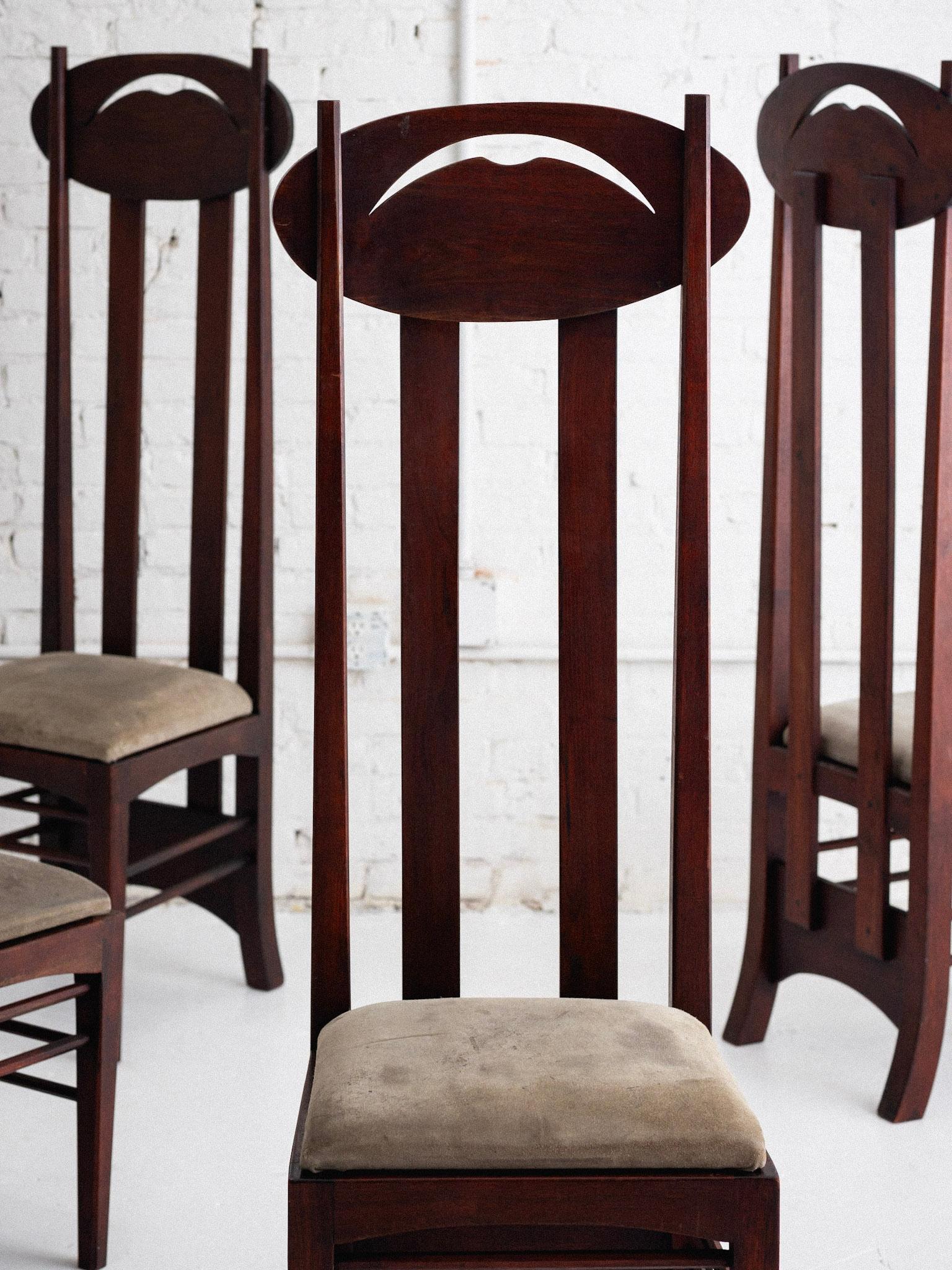 ‘Argyle' Chairs in the Style of Charles Rennie Mackintosh, a Set of 4 1