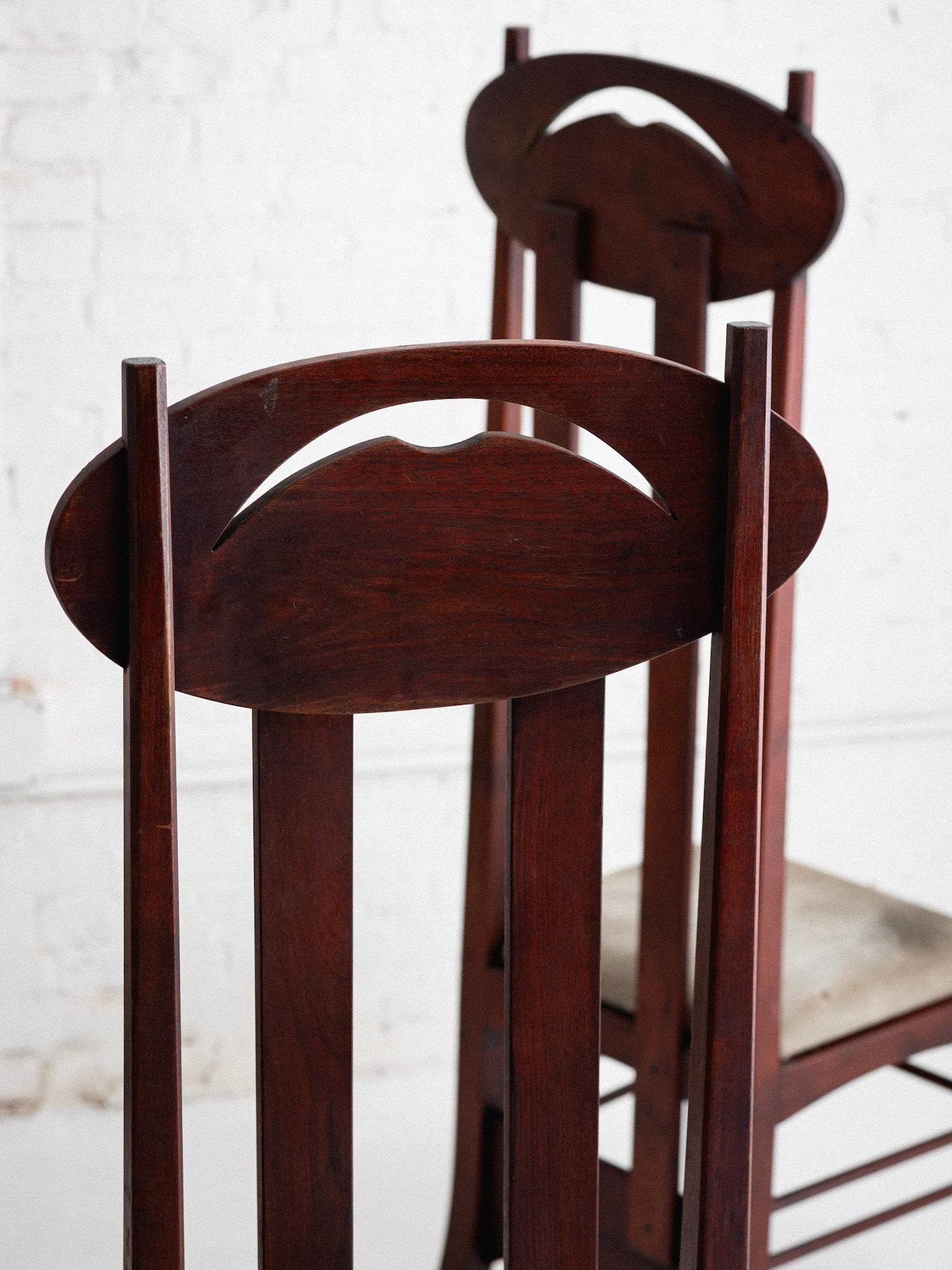 ‘Argyle' Chairs in the Style of Charles Rennie Mackintosh, a Set of 4 2