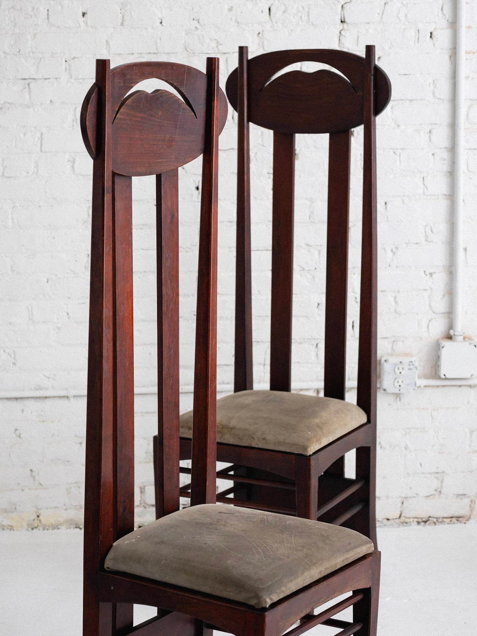 ‘Argyle' Chairs in the Style of Charles Rennie Mackintosh, a Set of 4 3