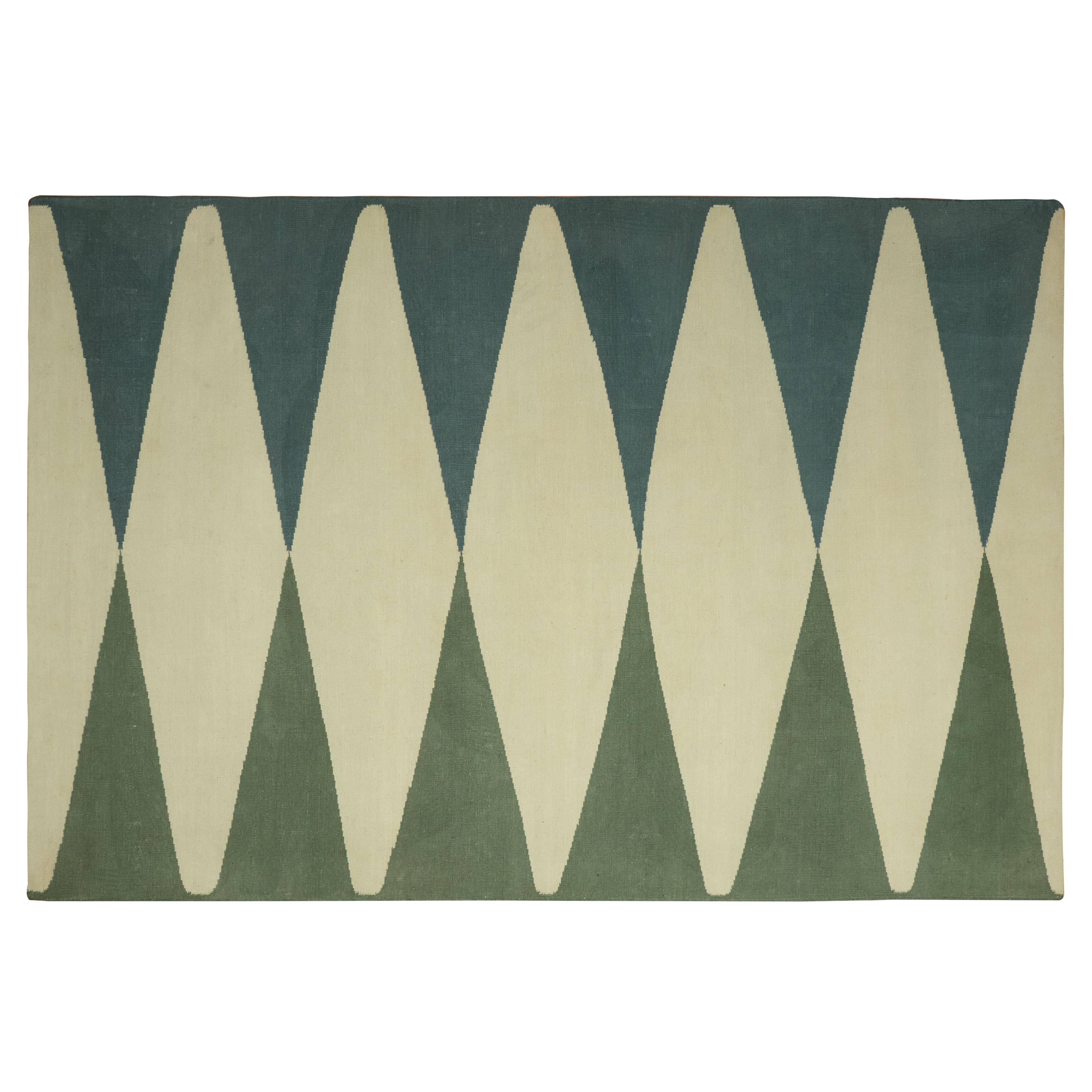 Argyle Kilm Minimal, art deco inspired, custom colors and sizes by Wende Reid
