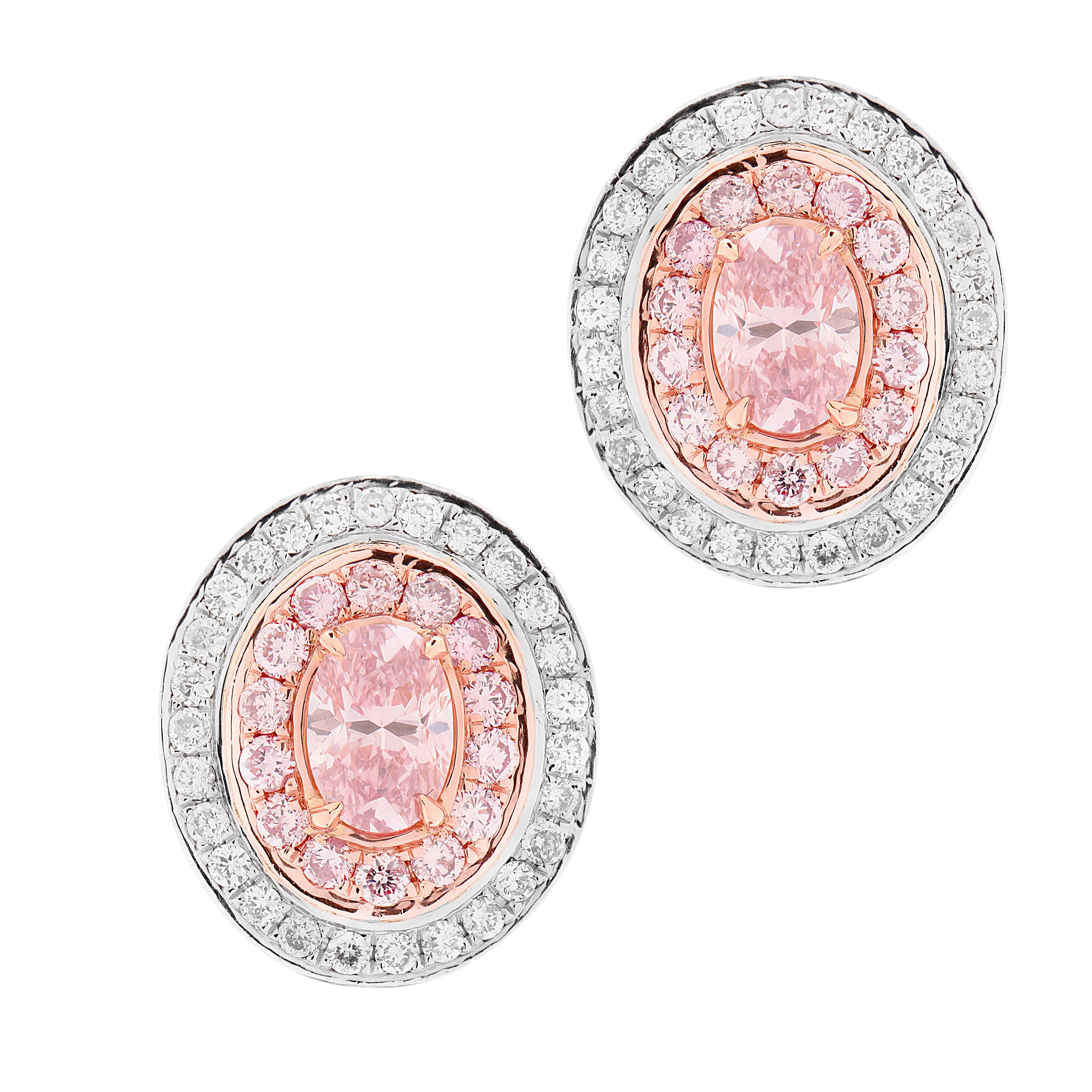 da uomo o donna Orecchini Argyle Pink Diamond in vendita