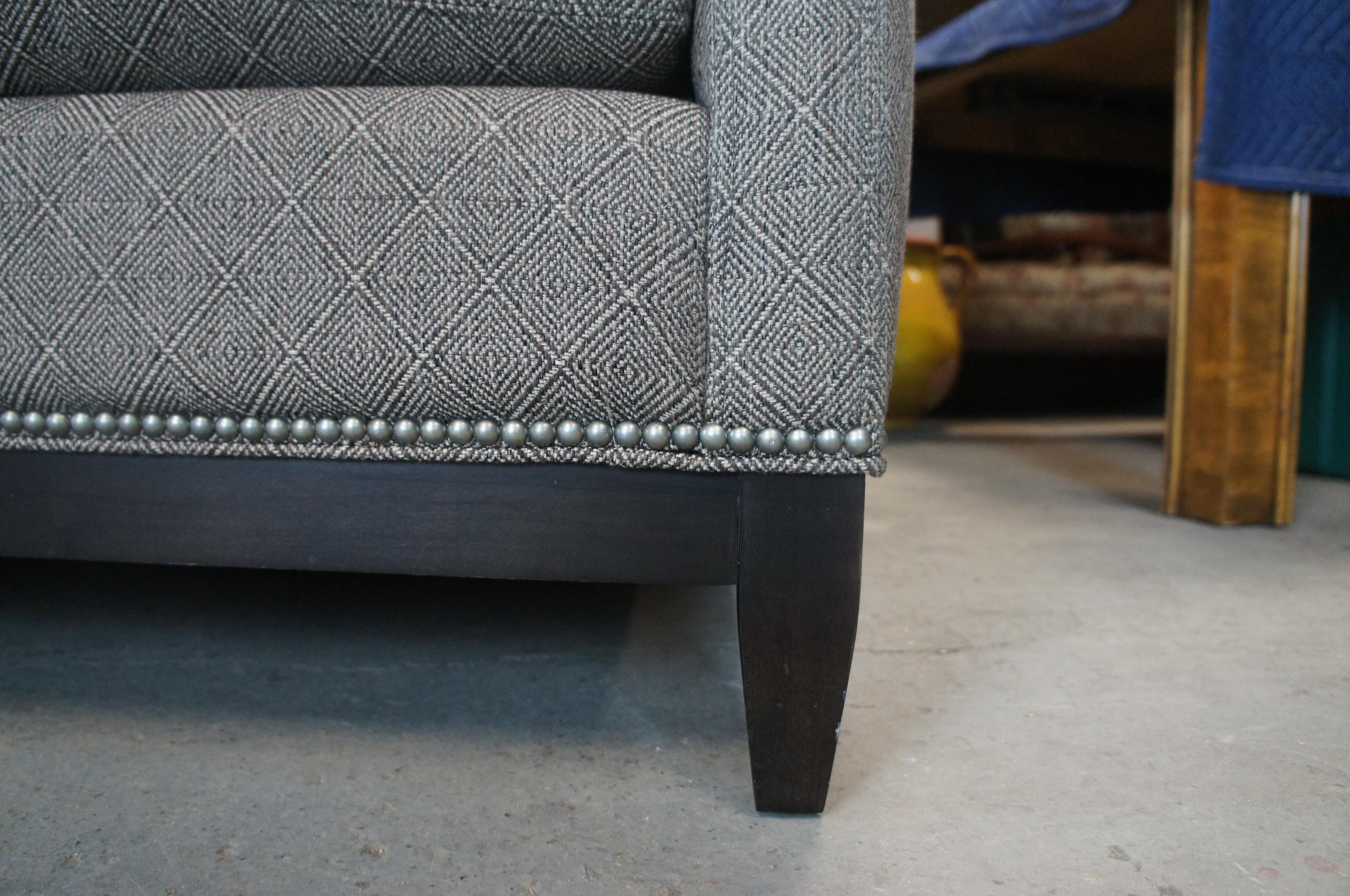 Arhaus Camden Collection Modern Upholstered Nailhead 4 Seat Sofa Couch 2