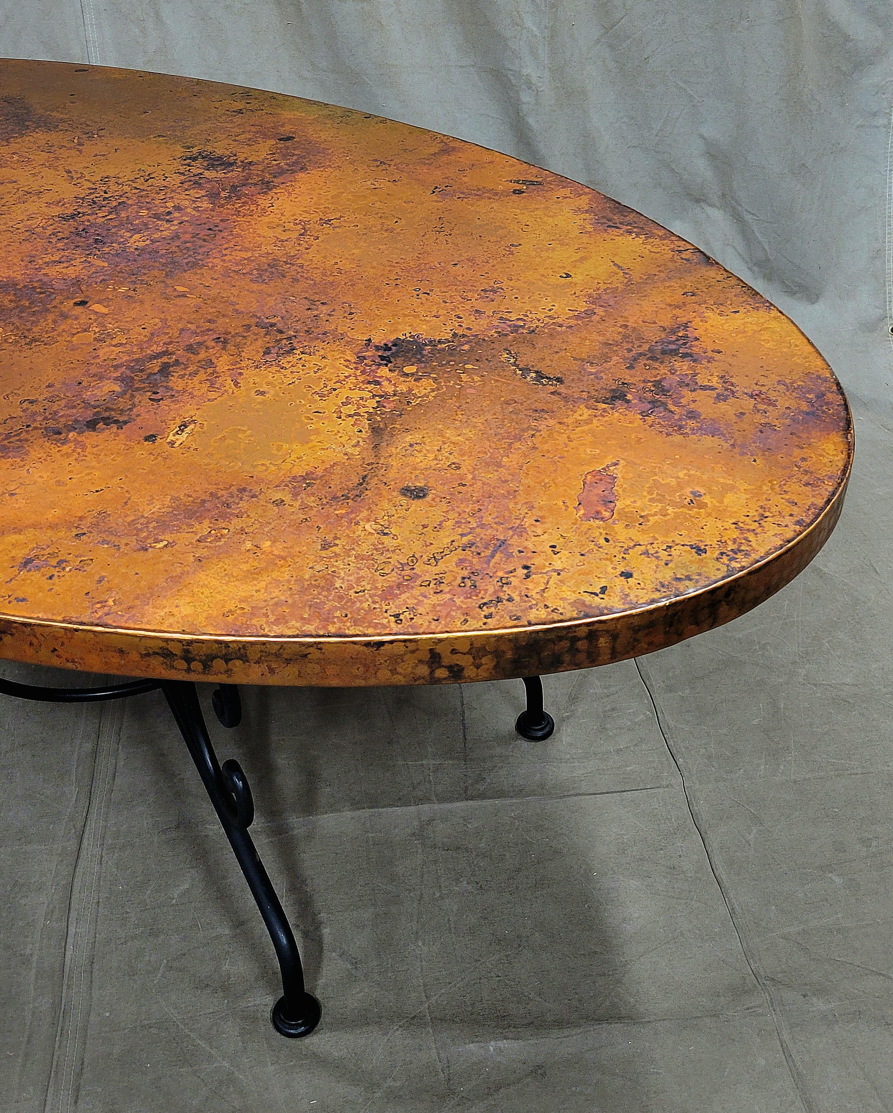 arhaus copper top table