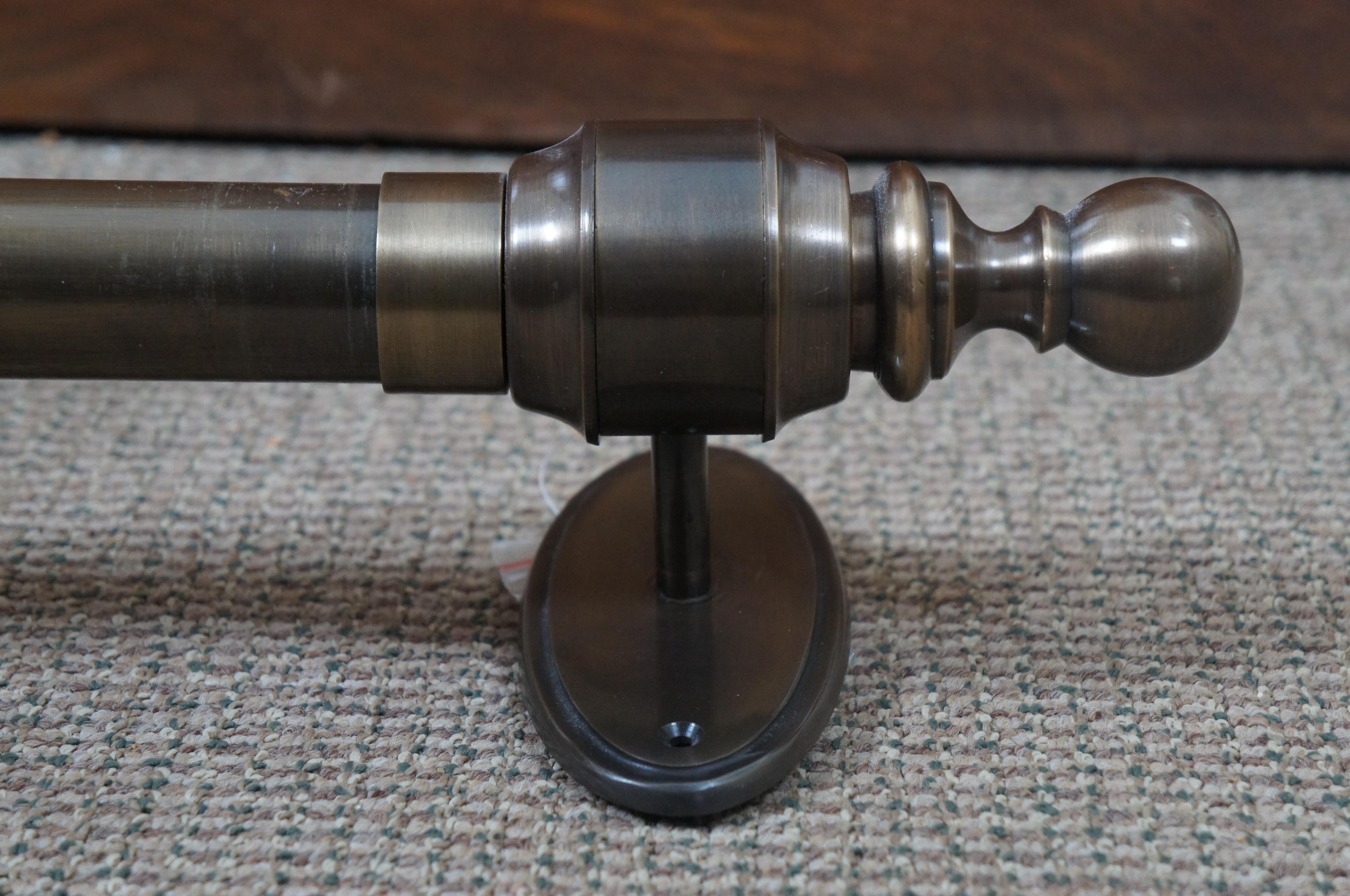 Arhaus Grand Chester 2 Tier Brass Wall Mounted Adjustable Coat Hat Rack Hook In Good Condition In Dayton, OH