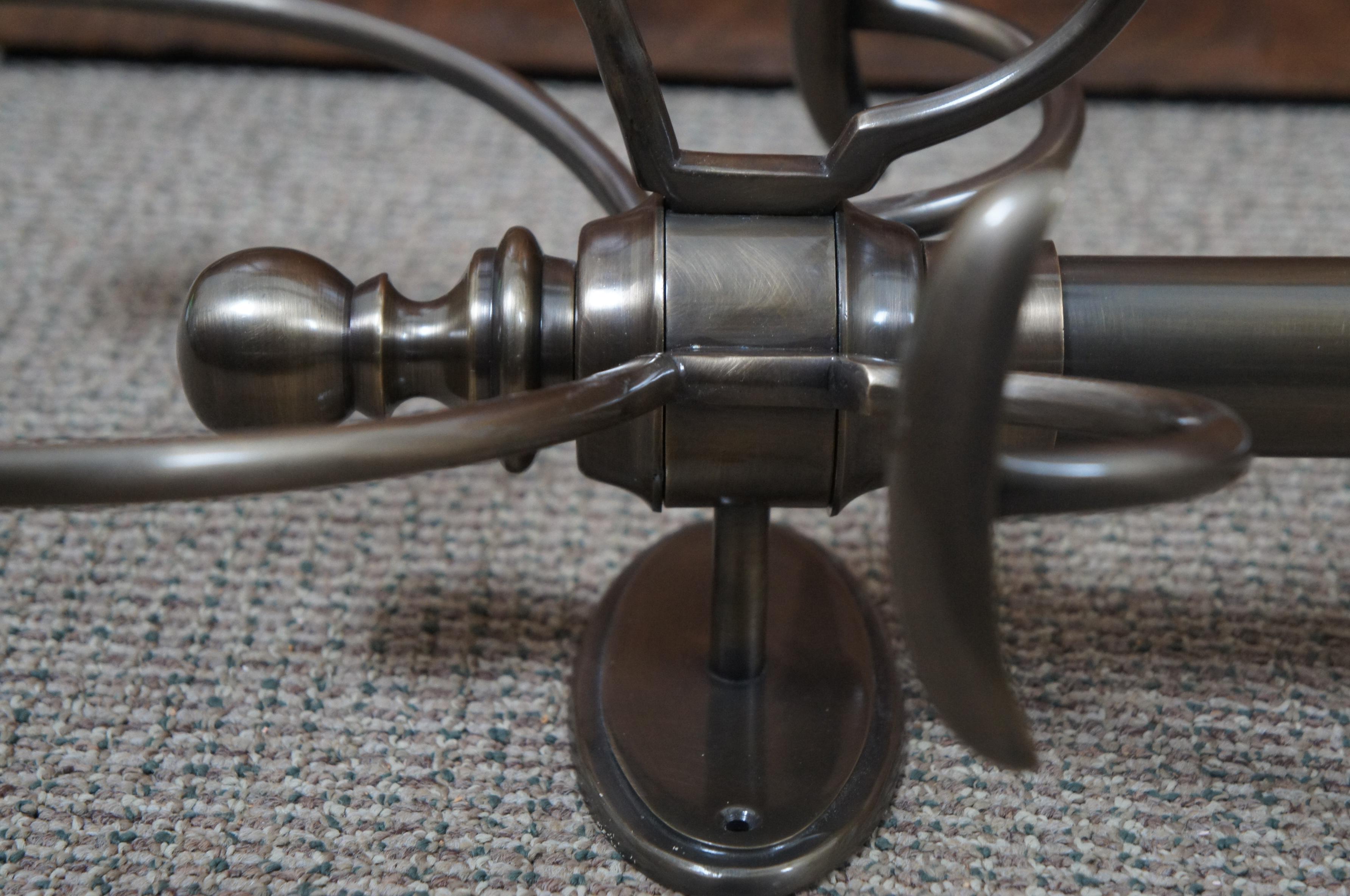 Arhaus Grand Chester 2 Tier Brass Wall Mounted Adjustable Coat Hat Rack Hook 1