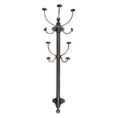 Arhaus Grand Chester 2 Tier Brass Wall Mounted Adjustable Coat Hat Rack Hook