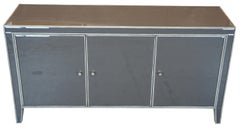 Arhaus Reese 3 Door Grey Mirrored Sideboard Cabinet Buffet Console TV Stand