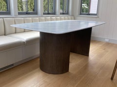 Arhaus Saint Germain Stone Dining Table with Dauphine Base