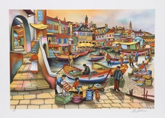 Bringing In the Catch, litografia folkloristica di Ari Gradus