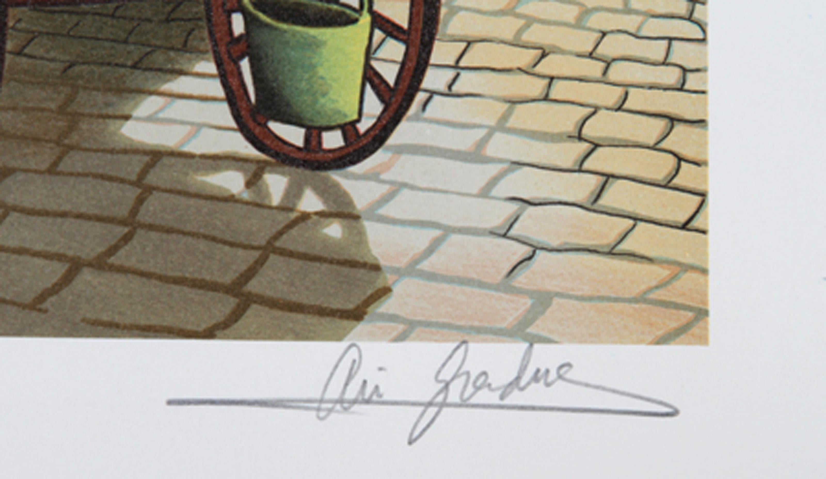 Old New York, Litografia d'arte popolare di Ari Gradus in vendita 1