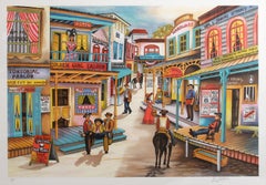 Out West, lithographie d'art populaire d'Ari Gradus