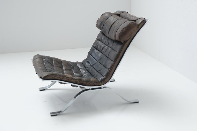 ARI Leather Lounge Chair, by Arne Norell for Möbel AB For Sale at 1stDibs