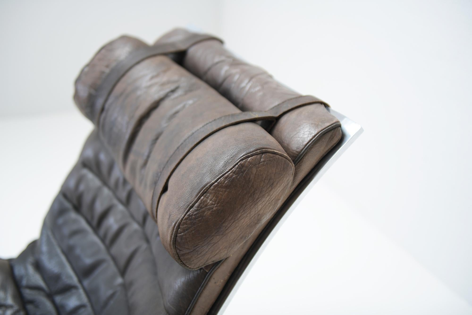 Mid-20th Century ARI Leather Lounge Chair, by Arne Norell for Möbel AB