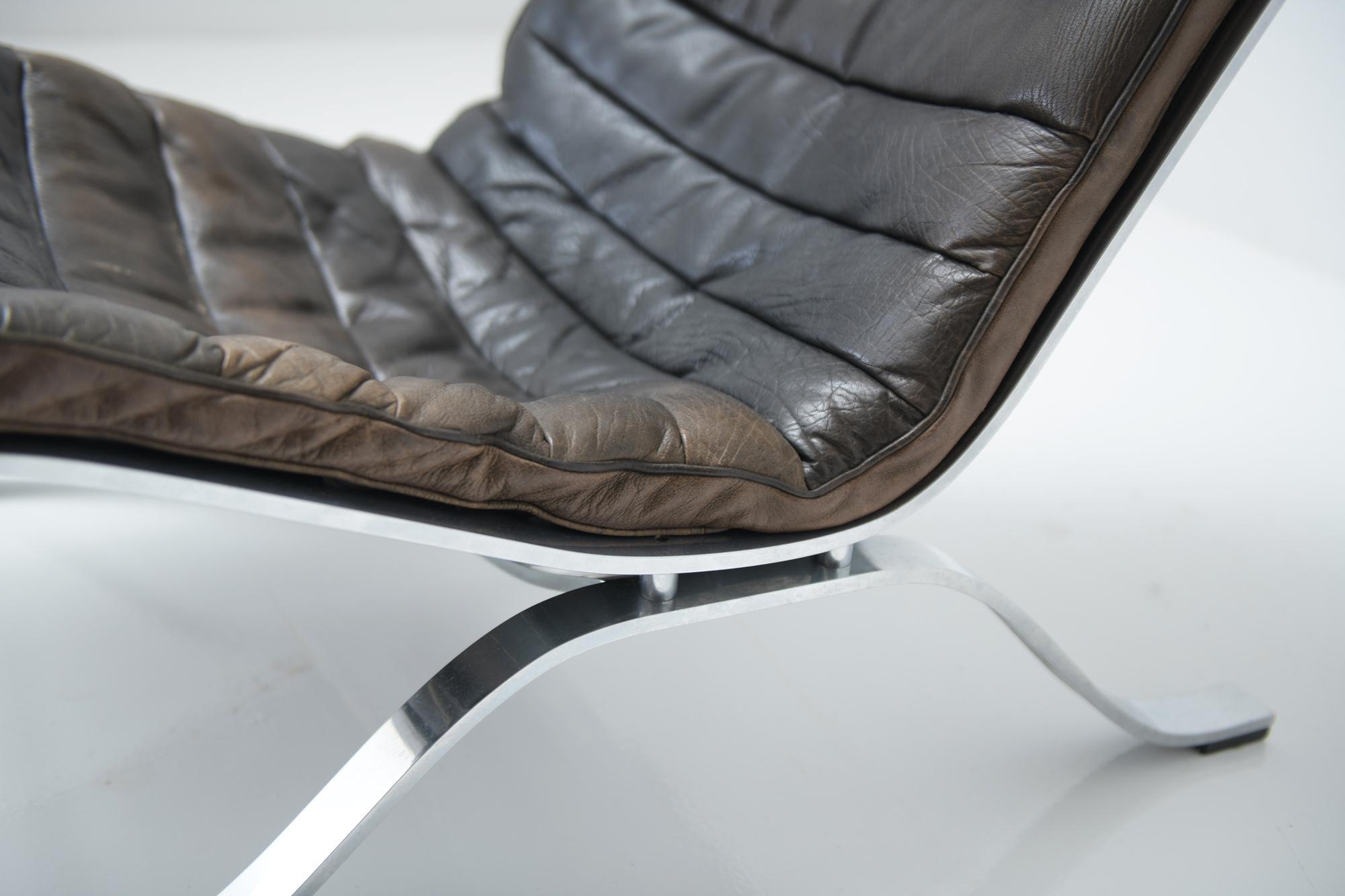 ARI Leather Lounge Chair, by Arne Norell for Möbel AB 1