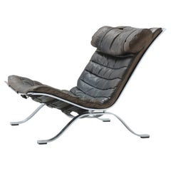 ARI Leather Lounge Chair, by Arne Norell for Möbel AB