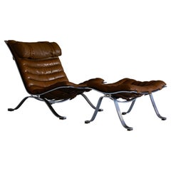 "Ari” Lounge Chair and Ottoman by Arne Norell