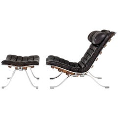 "Ari" Lounge Chair and Ottoman by Arne Norell