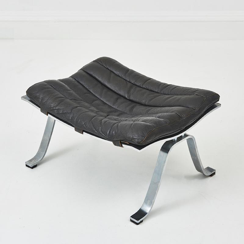 Ari lounge chair with ottoman by Arne Norell for Norell Möbel AB, 1970s 3