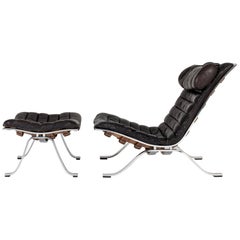 "Ari" Lounge Chair with Ottoman by Arne Norell