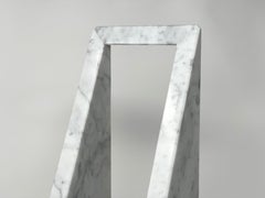 Aria 'Air', 21st Century Modern Bianco Carrara Marble Bookend