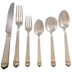 Aria by Christofle France Silverplate Flatware Service for 8 Set 48 Pcs Dinner