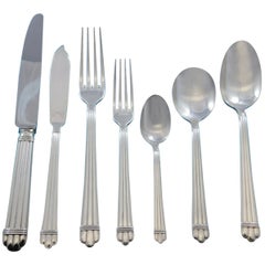 Aria by Christofle France Silverplate Flatware Service for 8 Set 60 Pcs Dinner