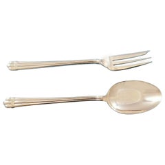 Aria by Christofle France Sterling Silver Vegetable Serving Set 2 Piece Long