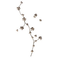 Aria Floral Wall Sculpture in Aged Silver