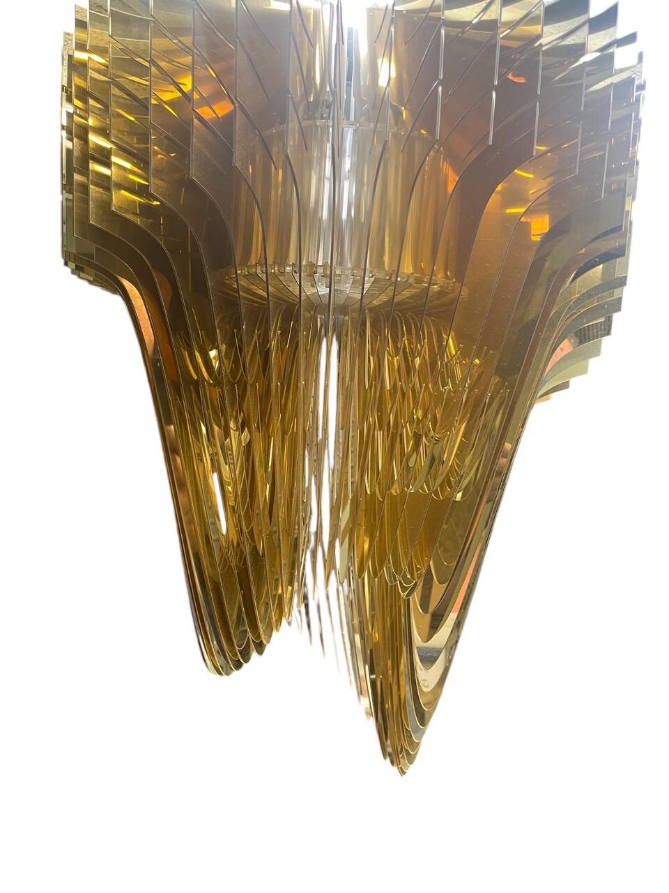 Moderno Ciondolo Aria Gold di Zaha Hadid per Slamp in vendita
