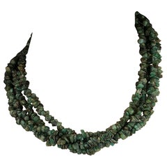 Aria Jewelry Design: collane con perline a forma di frammenti di smeraldo da 34 pollici, nuove