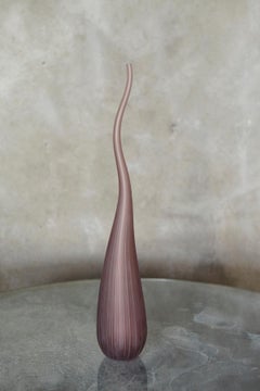 “Aria” Rose Matte Murano Glass Vase by Renzo Stellon for Salviati, 2008