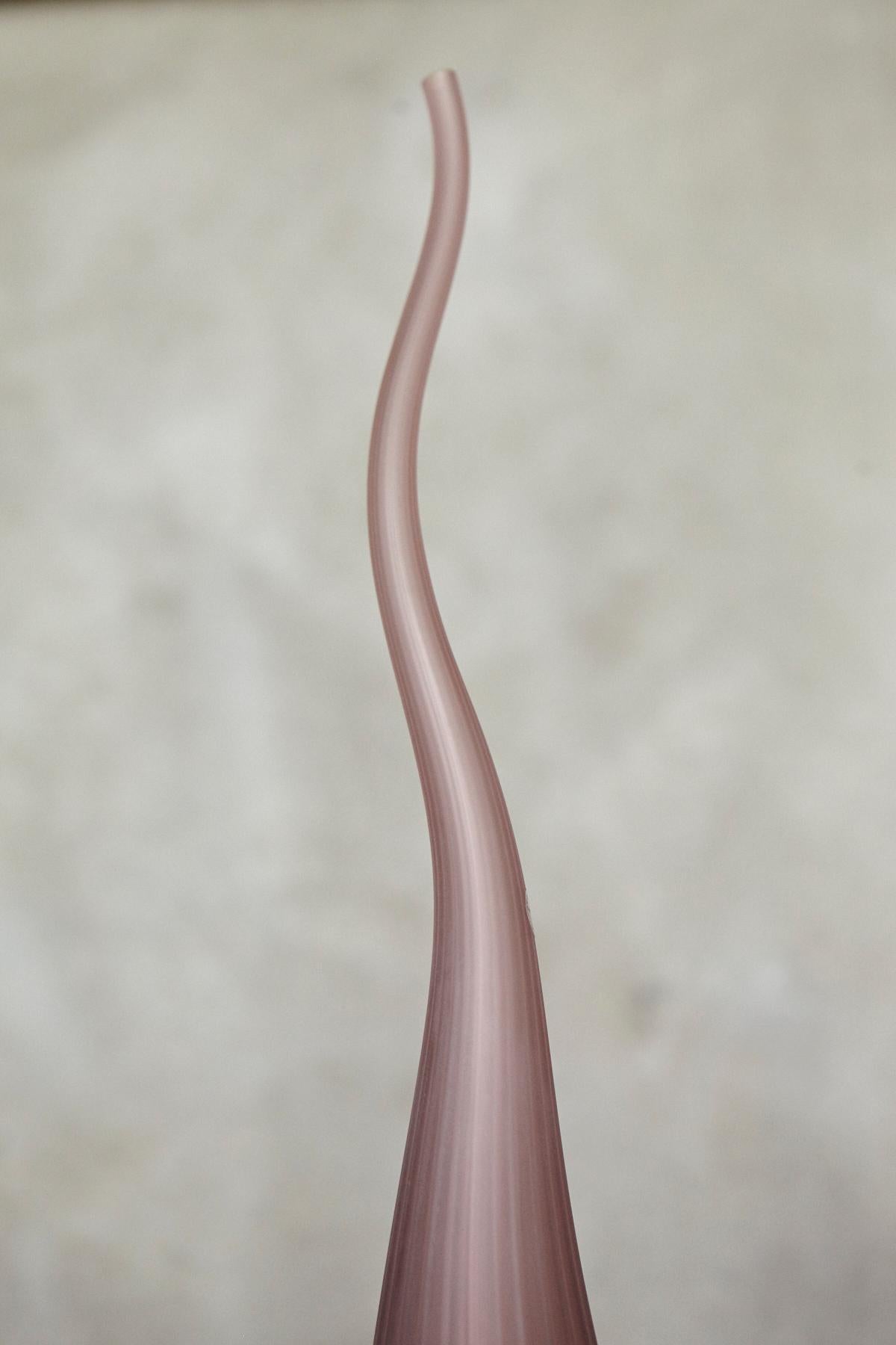 XXI secolo e contemporaneo Vaso in vetro di Murano rosa opaco 