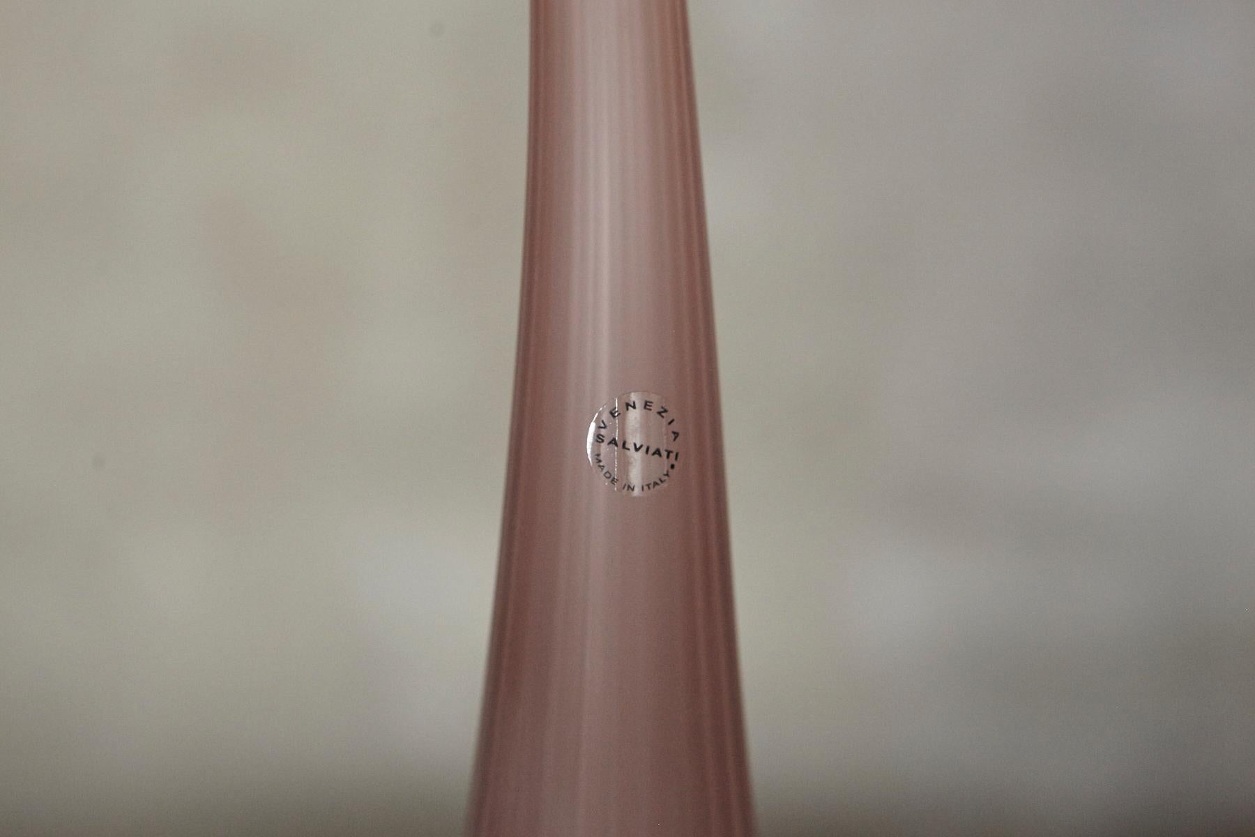 Vetro Vaso in vetro di Murano rosa opaco 