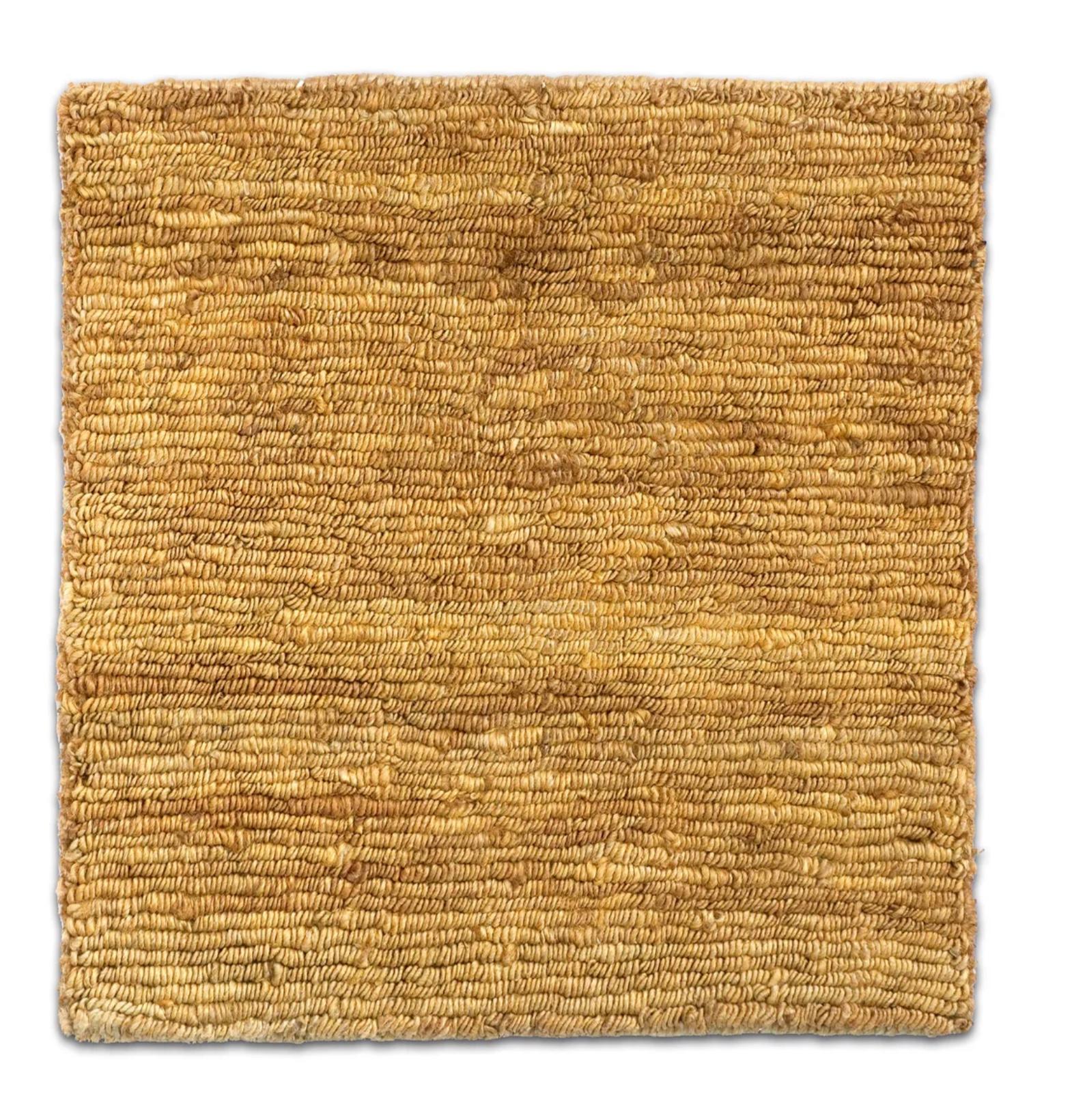 Hand-Crafted Ariadna Miquel and Nani Marquina 'Earth' Rug in Jute 170 x 240cm in Ochre For Sale
