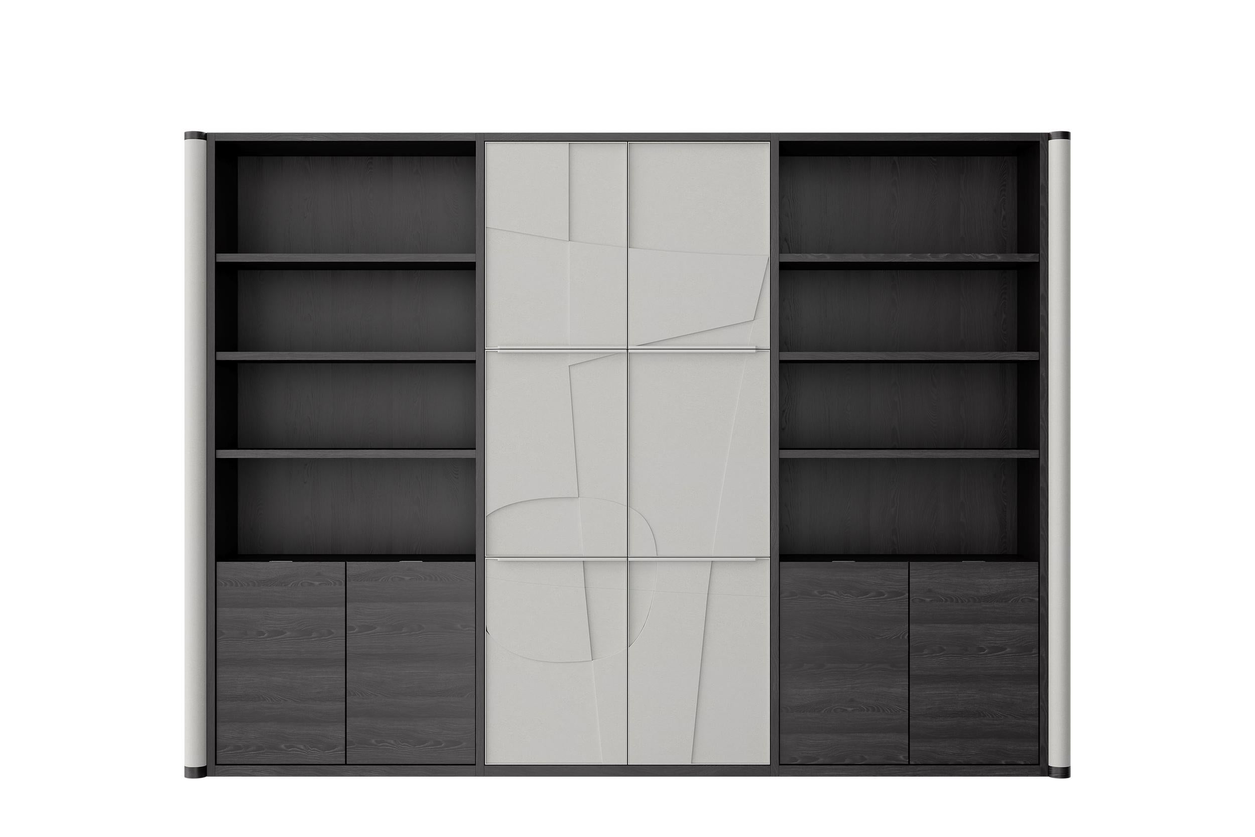 Ariadne, Black and White Library Wall Units by Ultramobili For Sale 5