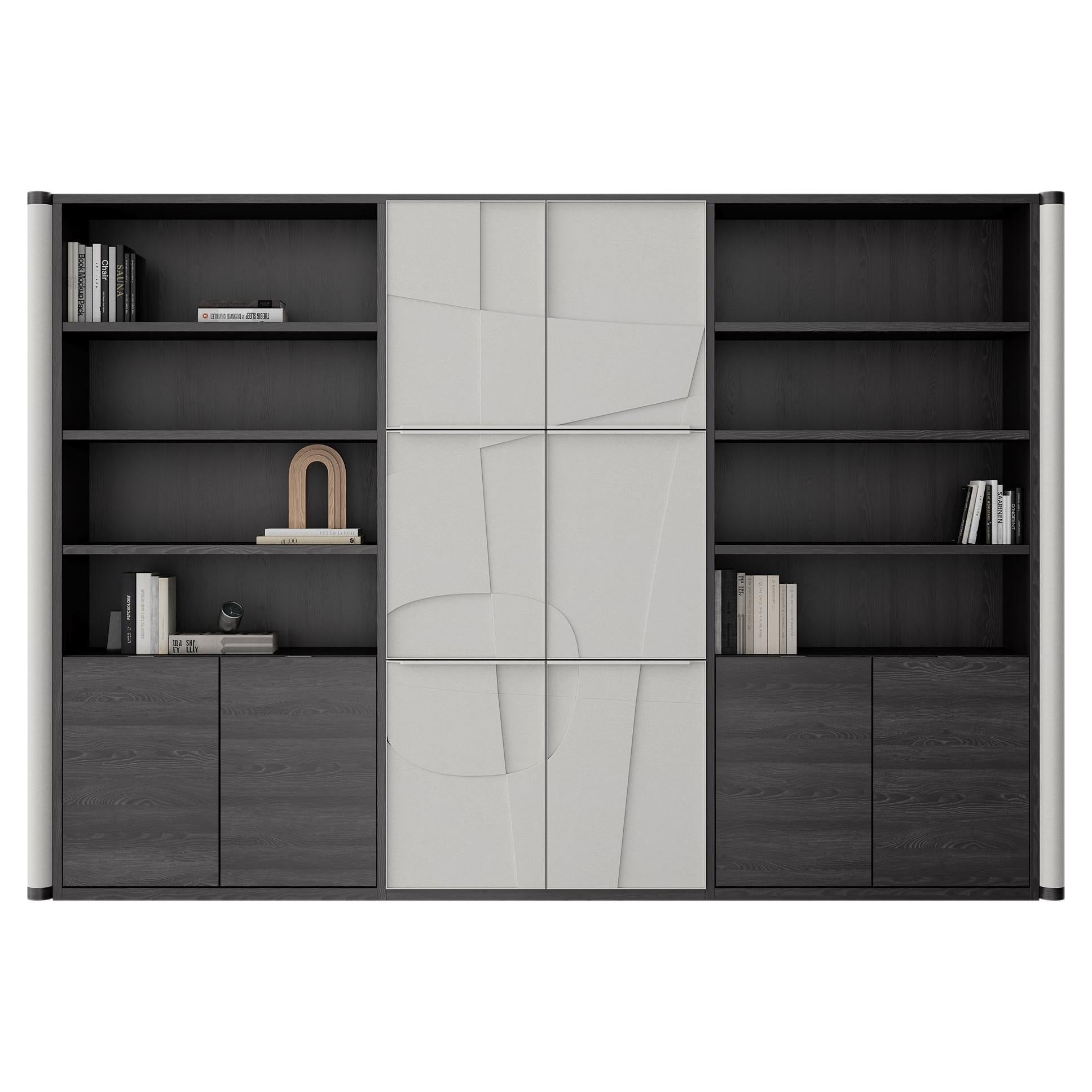 Ariadne, Black and White Library Wall Units by Ultramobili For Sale