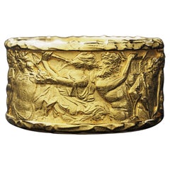 Ariadna y Dionisio Anillo de oro macizo para hombre 14K  Oltremare Gioielli made in Italy