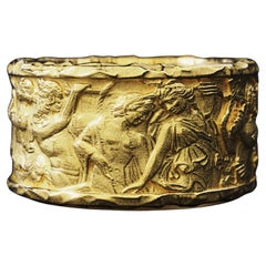 Ariadna y Dionisio Anillo de oro macizo para hombre 18K  Oltremare Gioielli made in Italy