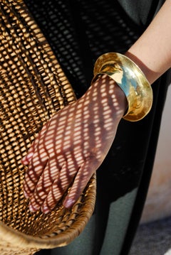 Ariana Boussard-Reifel Sculptural Gold Bronze Cuff Bracelet
