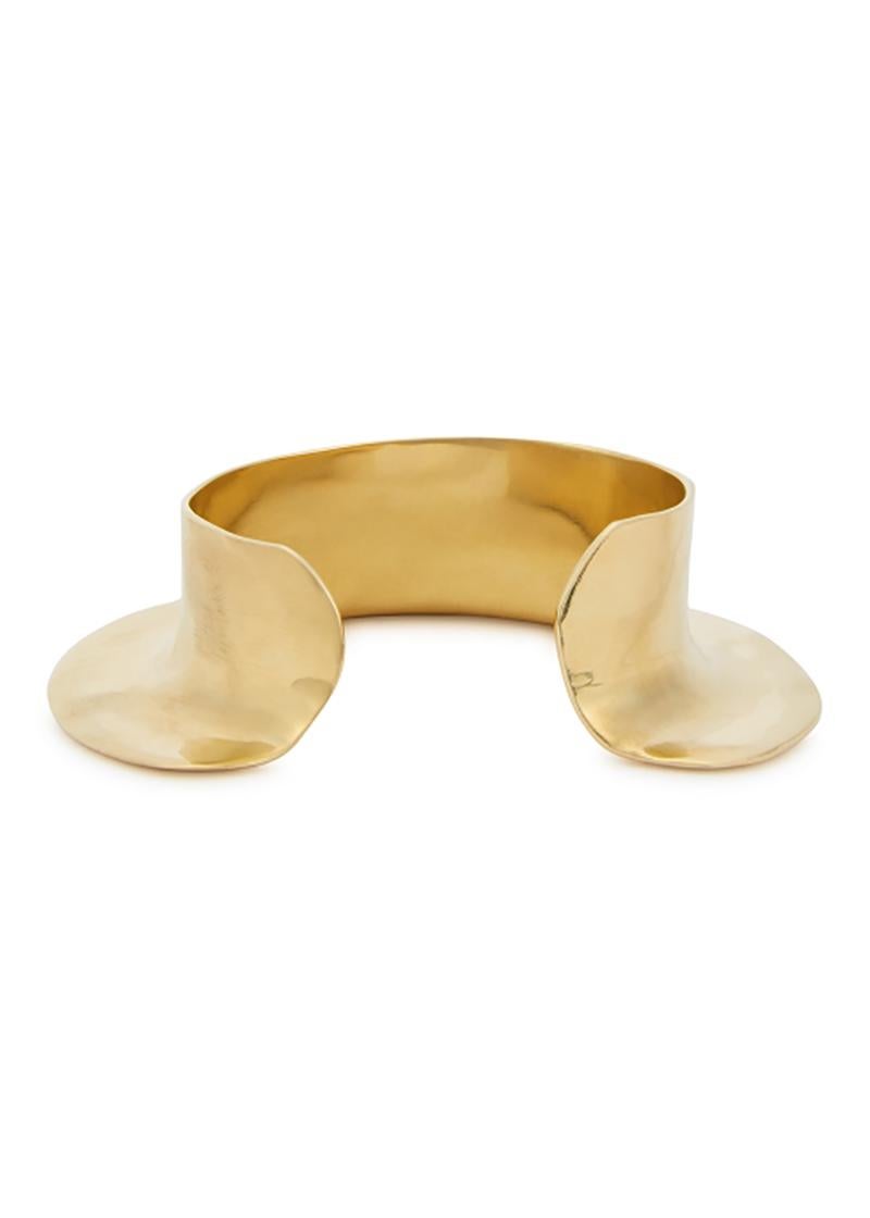 Moderniste Ariana Boussard-Reifel Bracelet manchette sculptural en bronze et or en vente