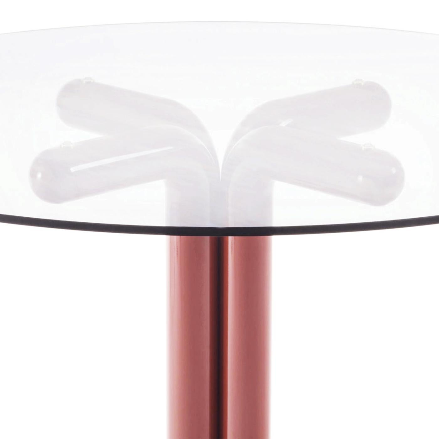 Brushed Ariana Lacquered Round Table For Sale