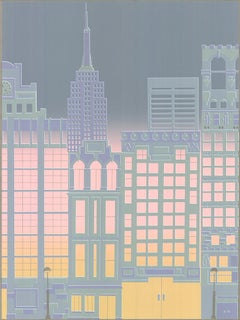 Ariane Wyss „Facades of New York City“ 1982 – Serigrafie – Vintage