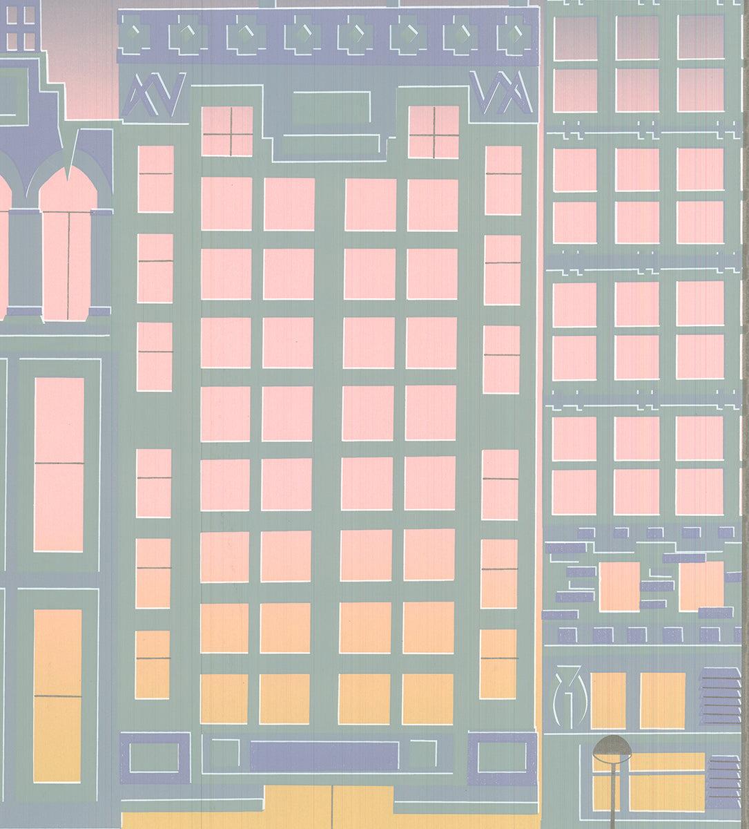 Ariane Wyss 'Facades of New York City' 1982- Serigrafia- Vintage in vendita 3