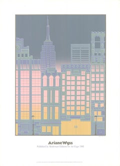 Ariane Wyss « Faces of New York City » 1982, sérigraphie vintage